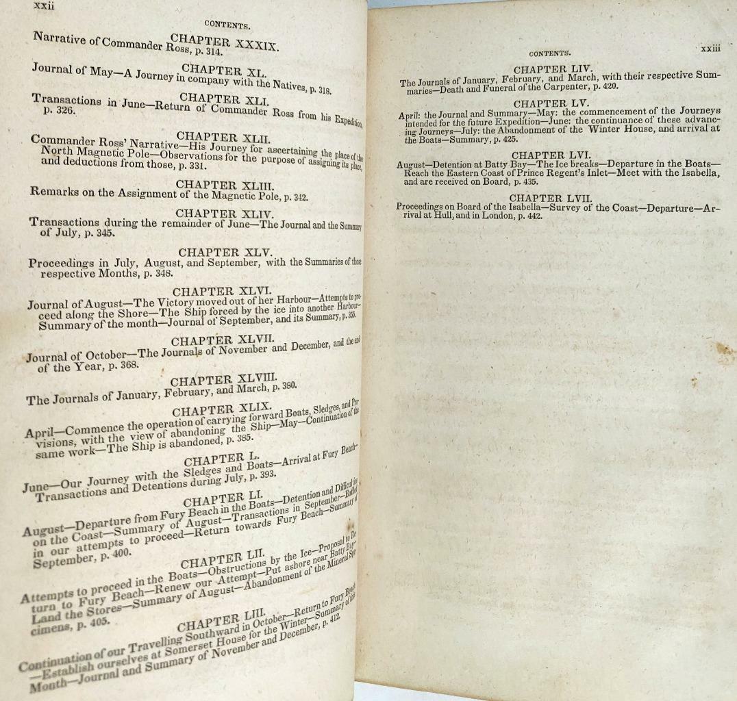 John Ross 1st US Ed Narrative Of A 2nd Voyage In Search Of North-West Passage