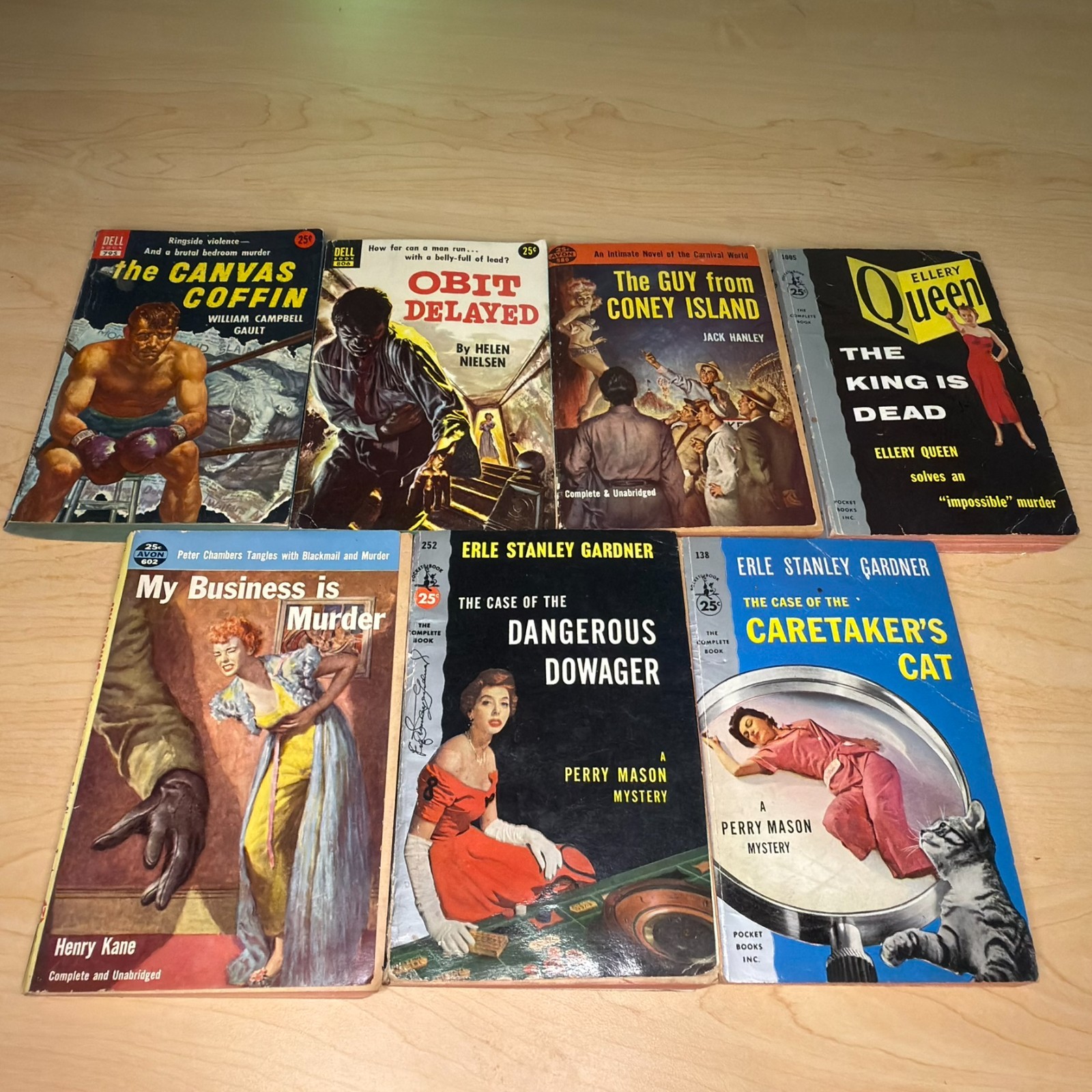 Vintage Mystery Crime Paperback Lot 7 Dell Avon Pocket Books Erle Stanley Gardne