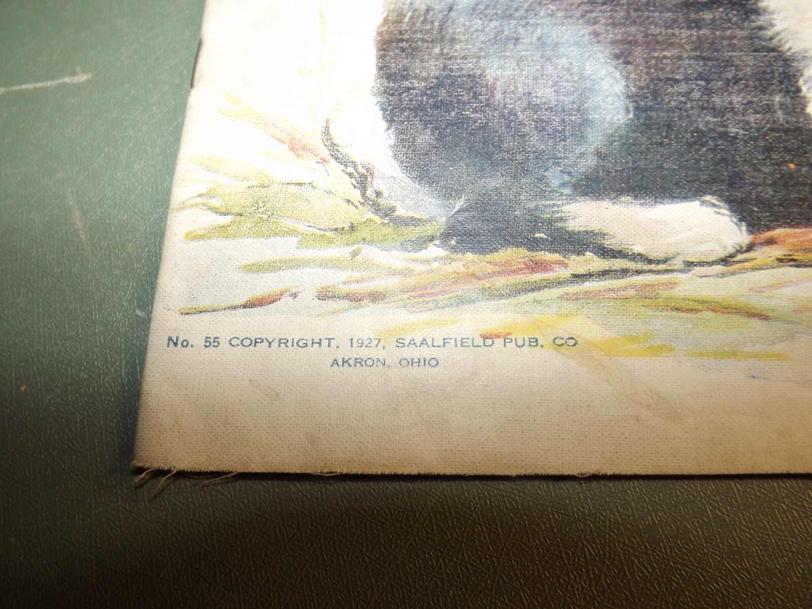 1927 Saalfield Pub Co Linen Book; My ABC of Animals #55