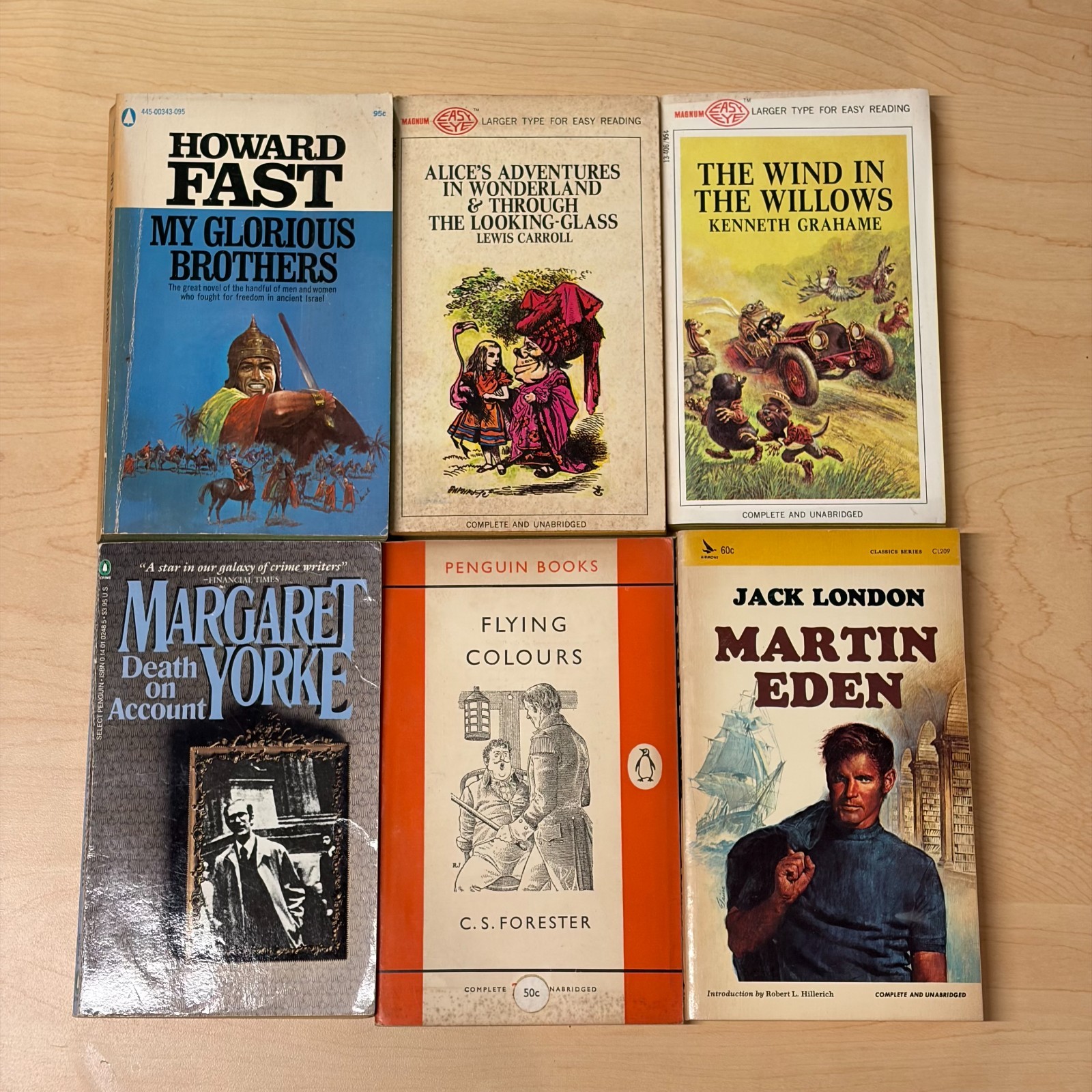 Vintage Classic Literature Paperback Lot 6 Wind in the Willows Jack London