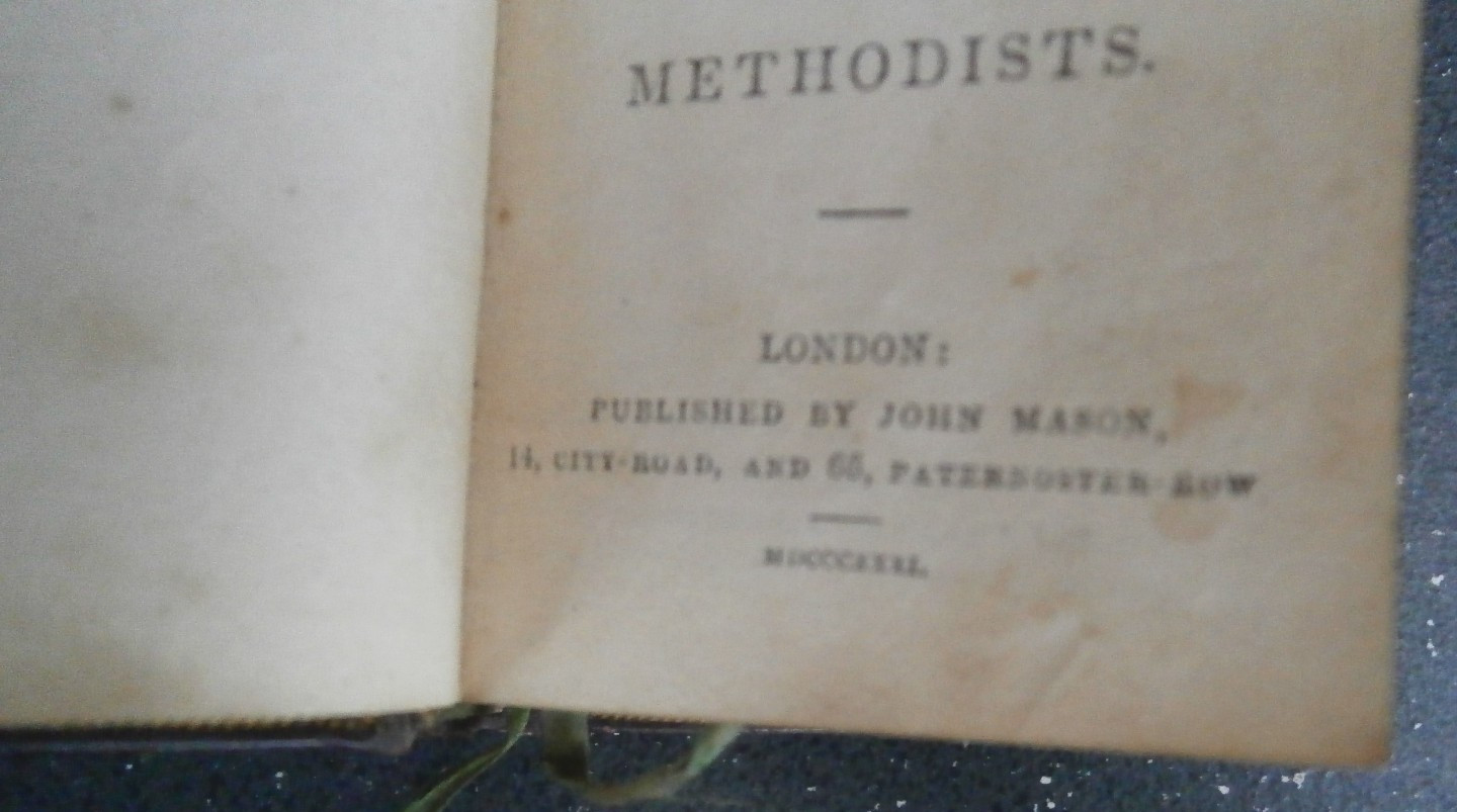 1831 Miniature decorated Leather Binding A COLLECTION OF HYMNS FOR METHODISTs
