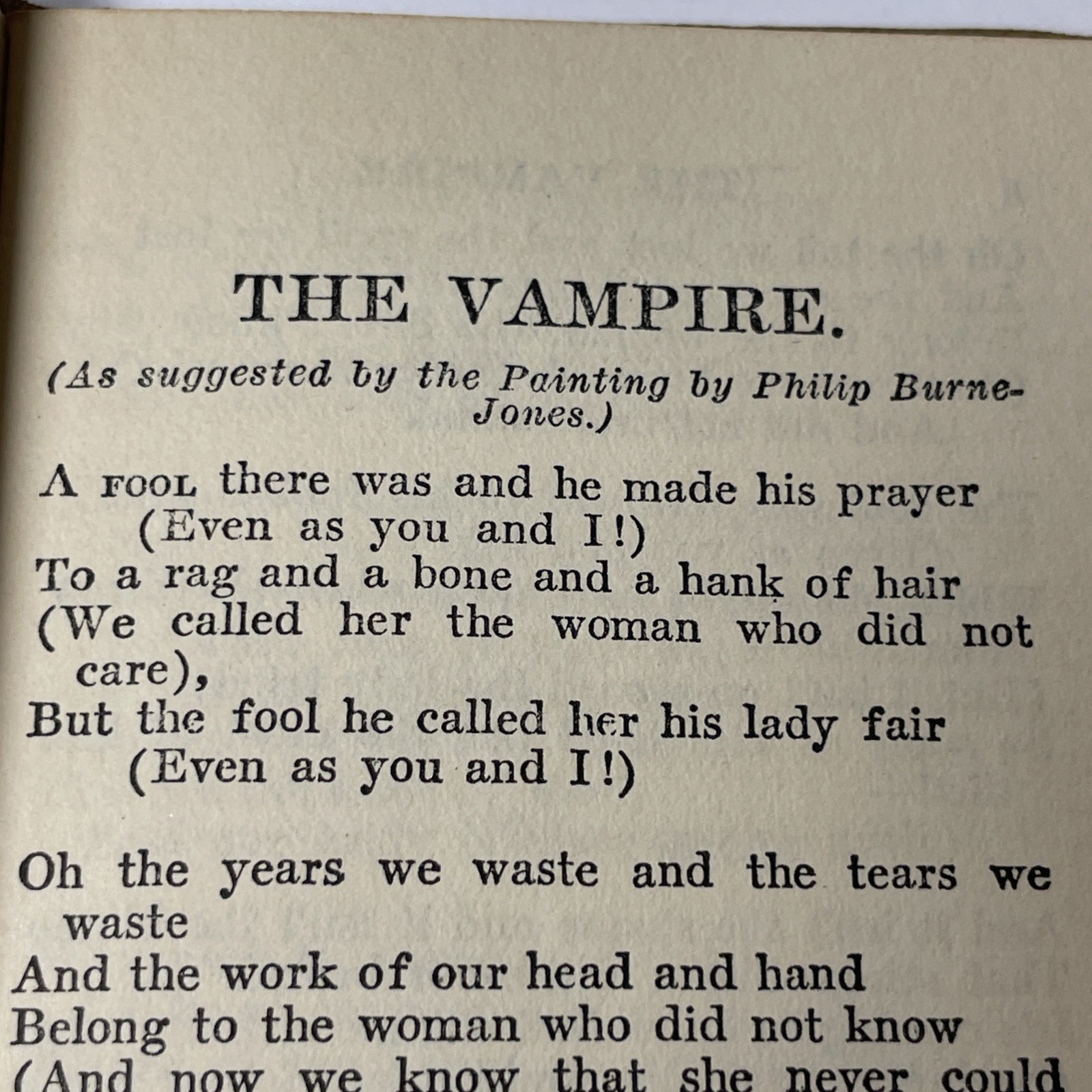 Little Leather Library VAMPIRE AND OTHER VERSES by RUDYARD KIPLING