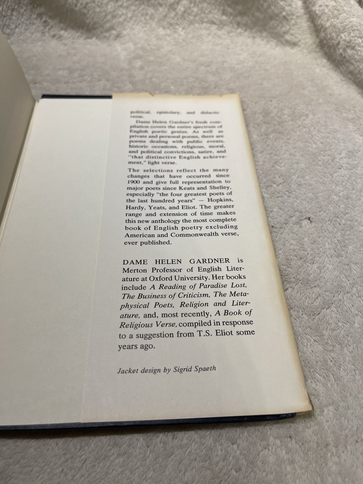 The New Oxford Book Of English Verse 1250 -1950 Helen Gardner Oxford Press 1972