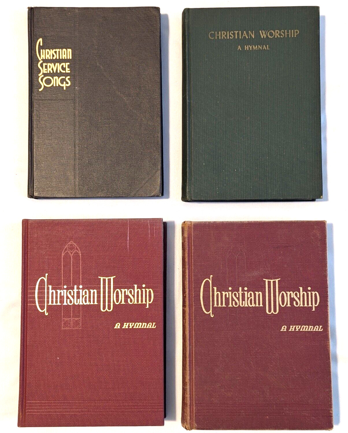Vintage Lof of 4 Hymnals from 1939, 1941, 1953 Hard Cover