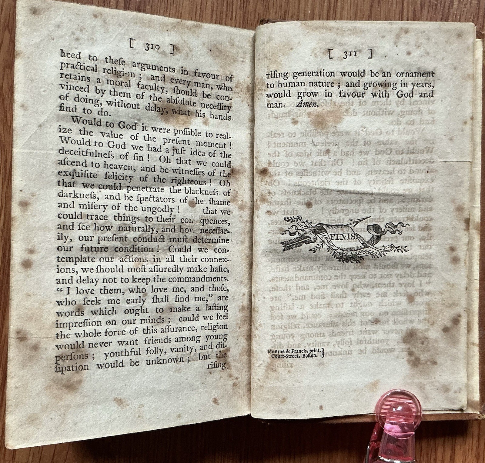 DISCOURSES YOUNG PERSONS John Clarke Old 1804 Leather Christian Religious Book