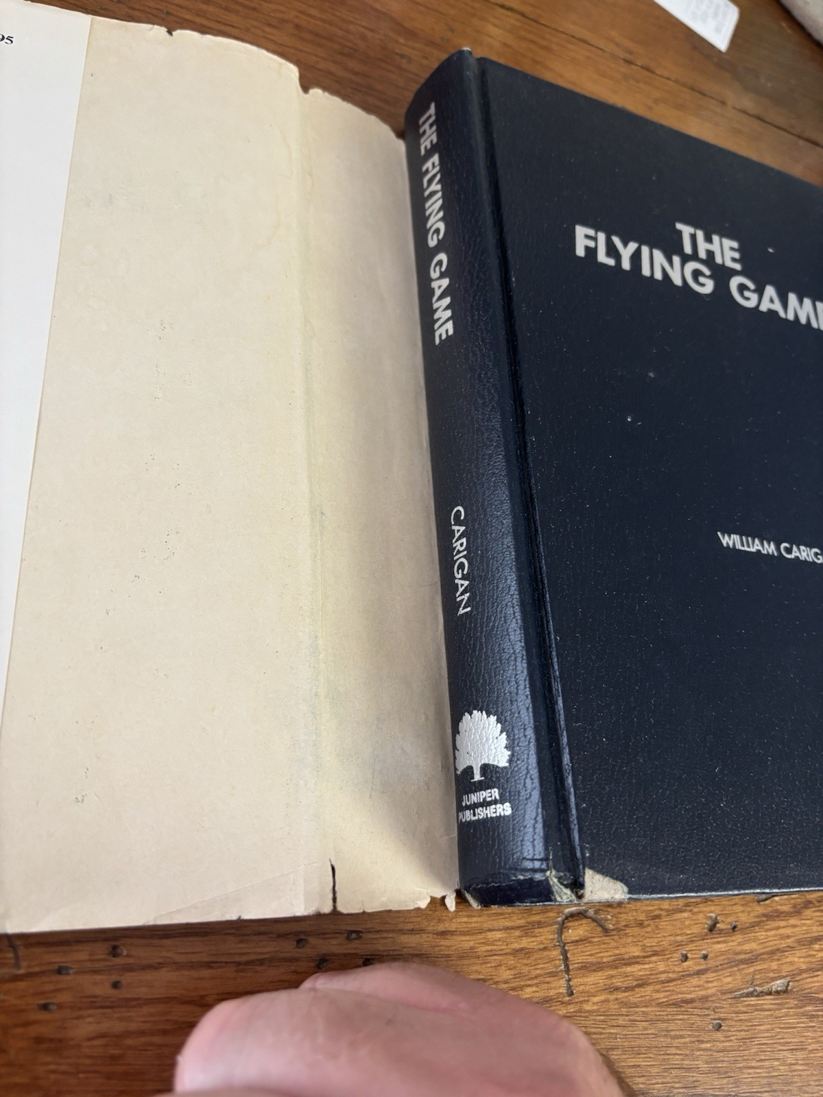 RARE SIGNED! The Flying Game by William Carigan. 1st. 1974. VG/VG