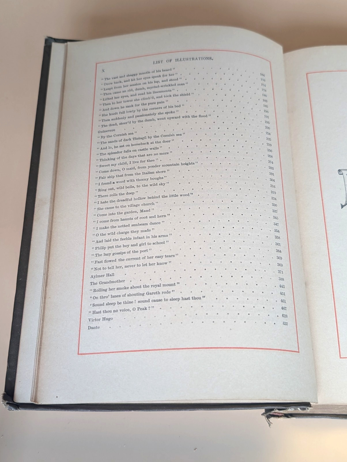 Antique Alfred Lord Tennyson Complete Poetical Works c1889 Illustrated