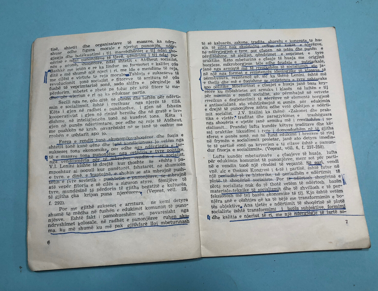 OLD ALBANIA BOOK RAMIZ ALIA-RAPORT MBI FORCIMIN PPSH-1964-COMUNISM TIME-54 PAGES