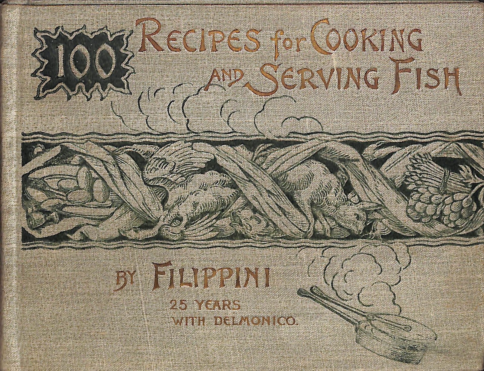 „100 Recipes For Cooking And Serving Fish“ 1892 Filippini (SIGNED)