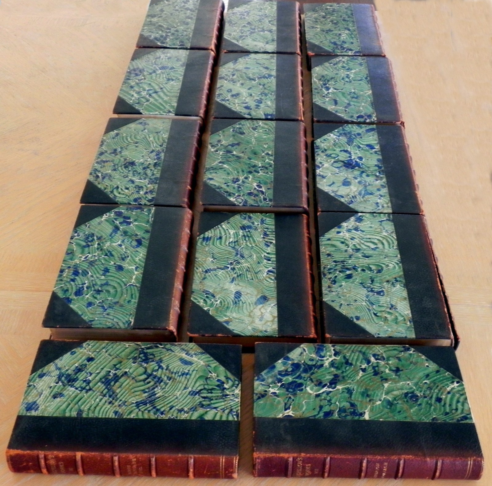 The Works of Henry Wadsworth Longfellow 14 volumes 3/4 leather 1886-1891 SCARCE