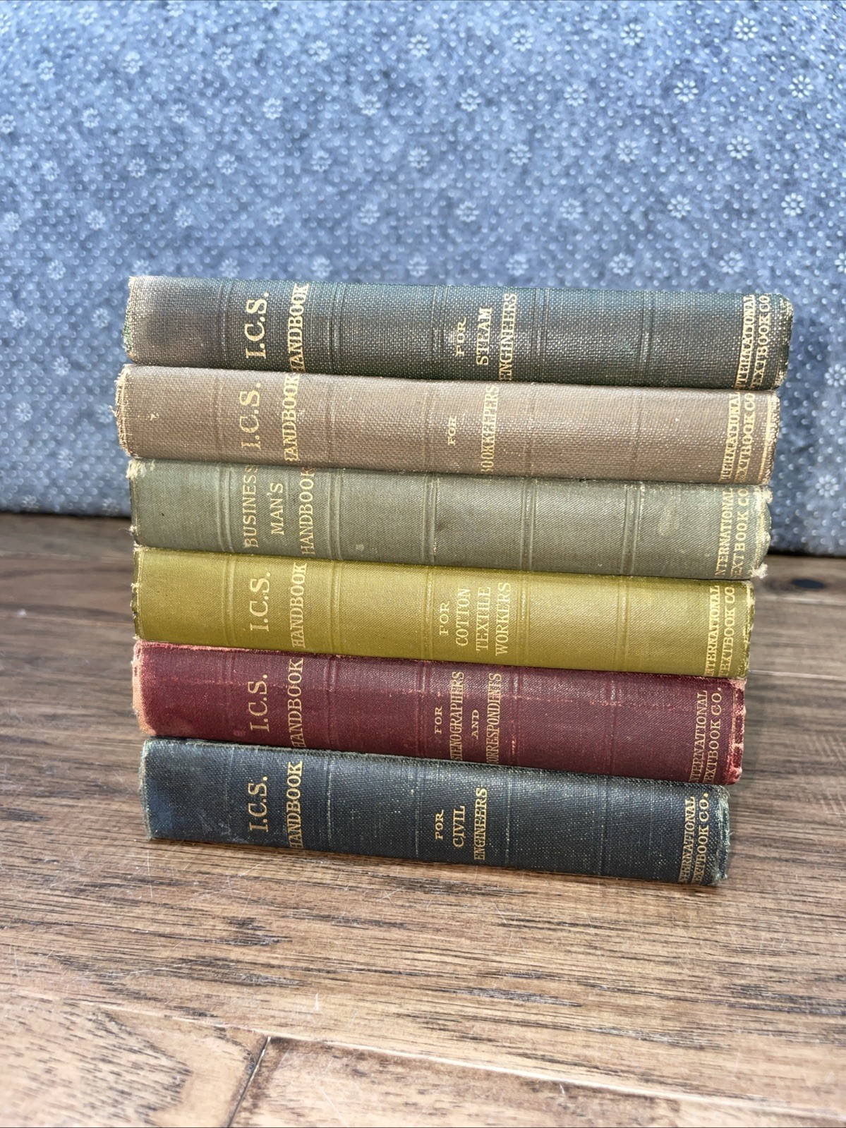 Set Of Seven Vintage ICS Handbooks Civil Steam Engineering Book 1913 JD AP