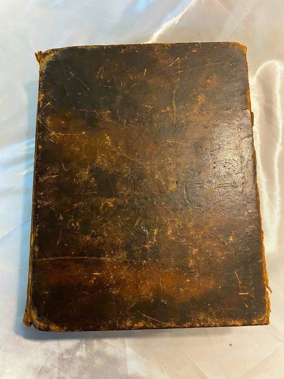 Antique Colonial American Bible 1800’s Hand Written Family Genealogy USA