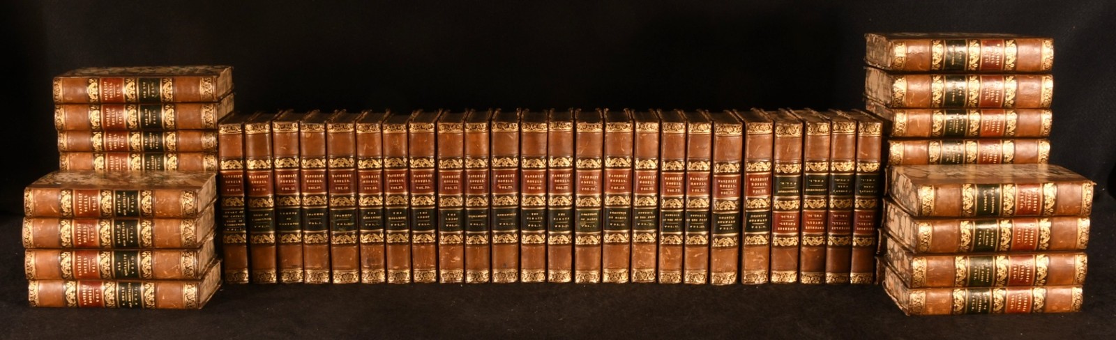 1829-1833 48vol Waverley Novels by Sir Walter Scott Half Calf