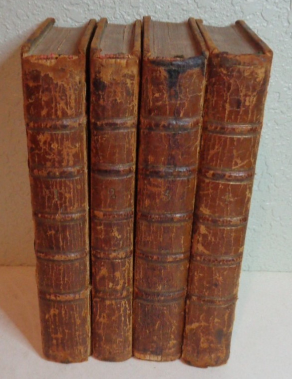 1763 Four Volumes The Works Of Virgil In English Verse Leather Bound
