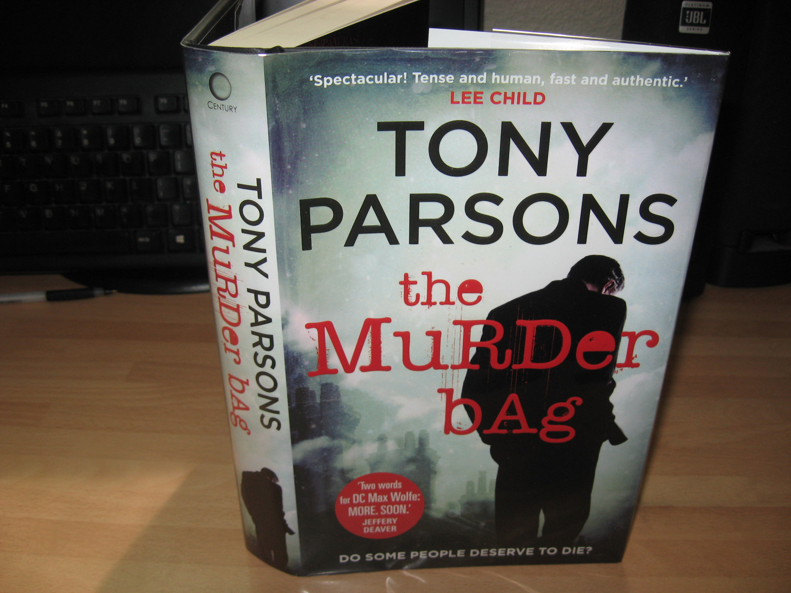 Tony Parsons The Murder Bag Signed Dated Located 1st debut DC Max Wolfe thriller