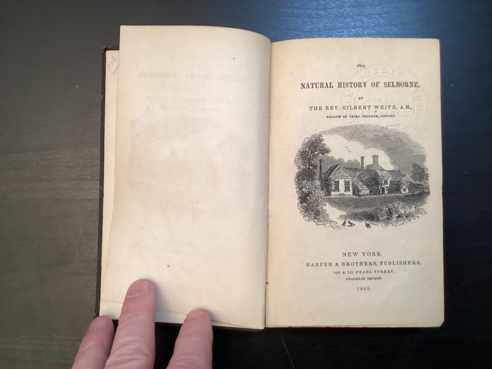 1868 The Natural History and Antiquities of Selborne by Rev. Gilbert White