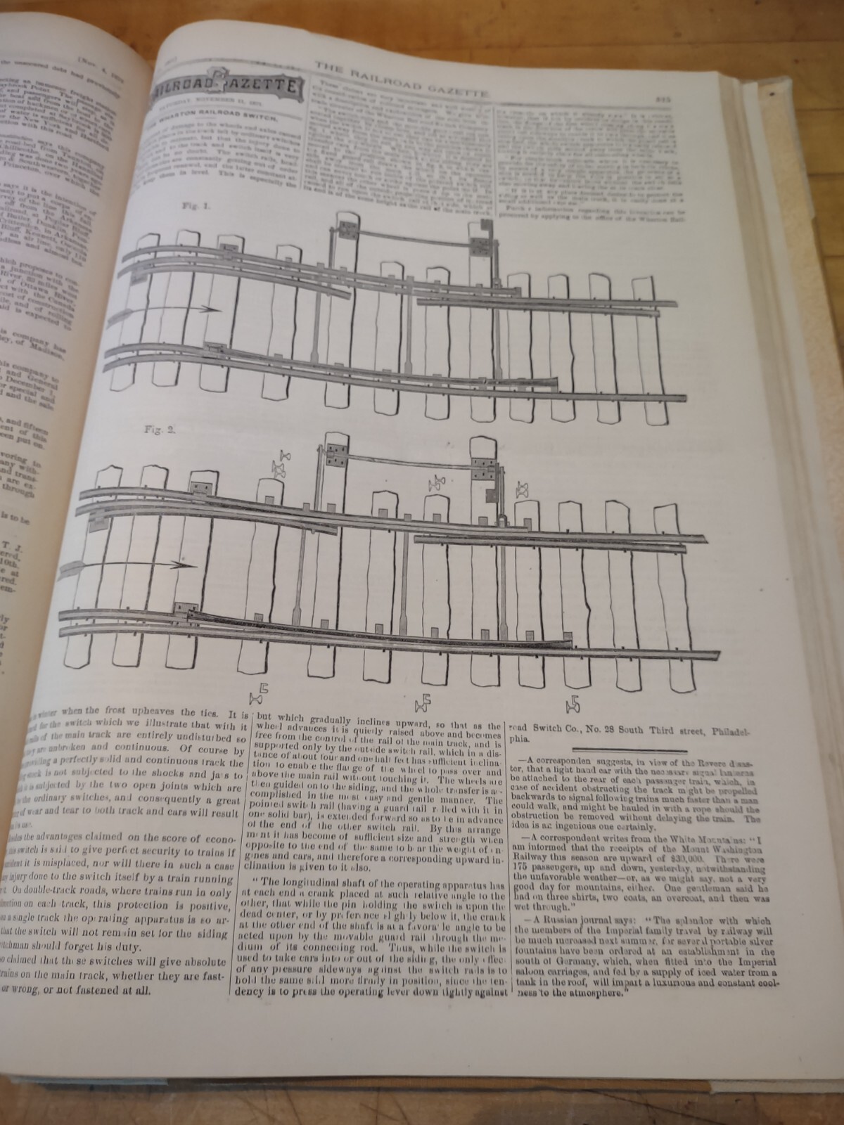 Vintage RAILROAD GAZETTE Magazine 1871 BOUND BOOK Complete Year 416 Pages