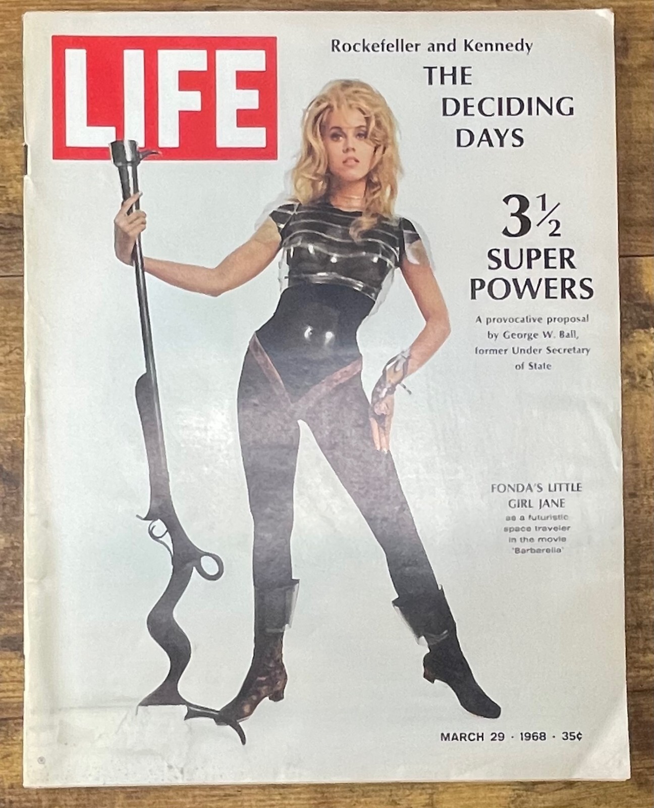 Life March 1969 JANE FONDA is BARBARAELLA John Kennedy & Rockefeller