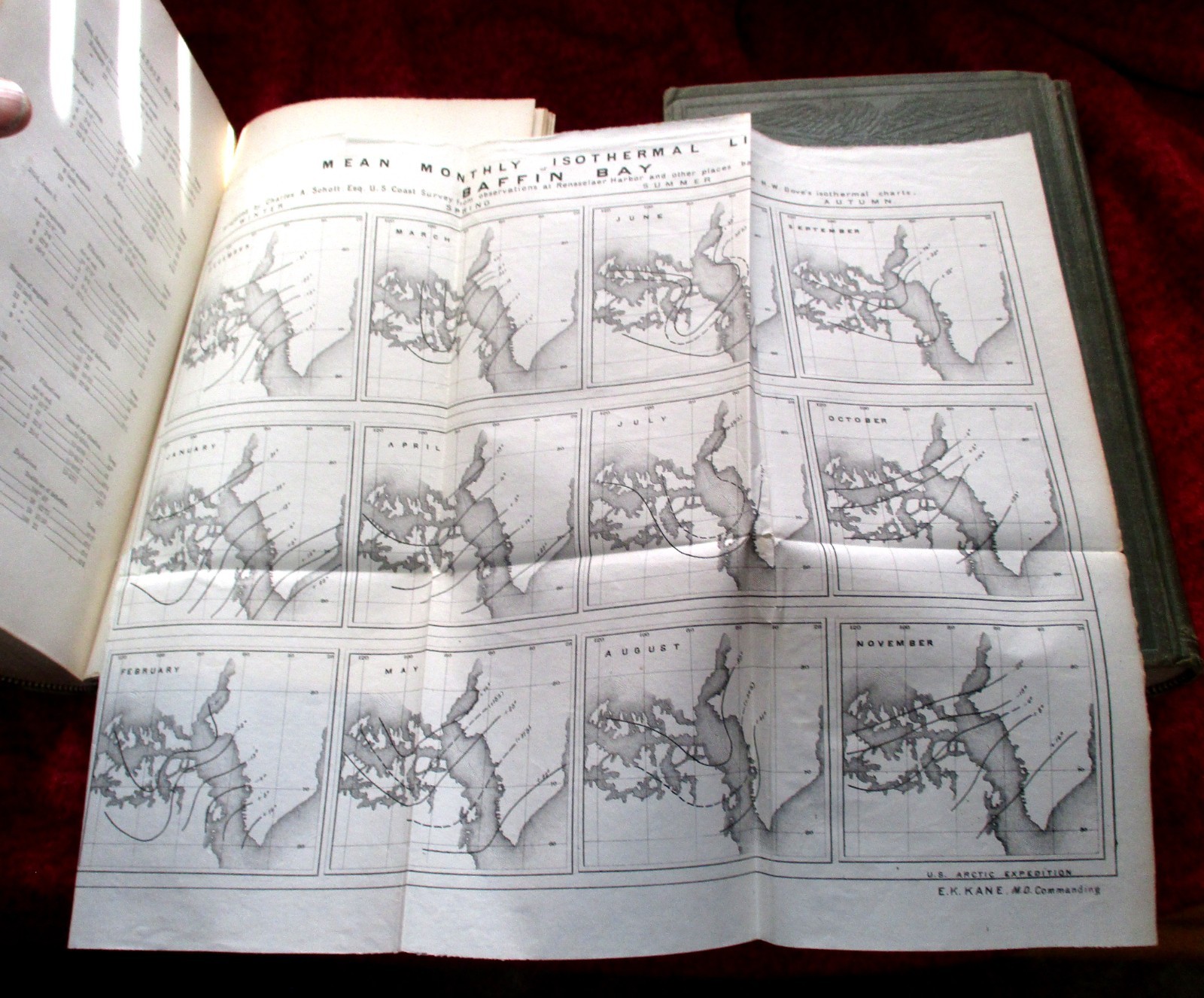1857 Elisha Kane Arctic Explorations 2 Vol Sir John Franklin Antique Book G-VG