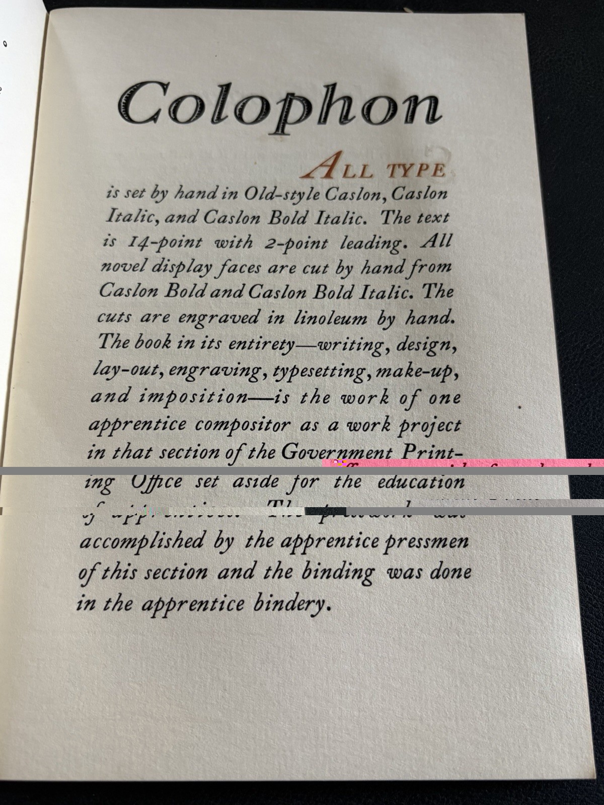 1941 Tramp Printers William D. Weaver GPO Signed J.A. Toussaint PB Book