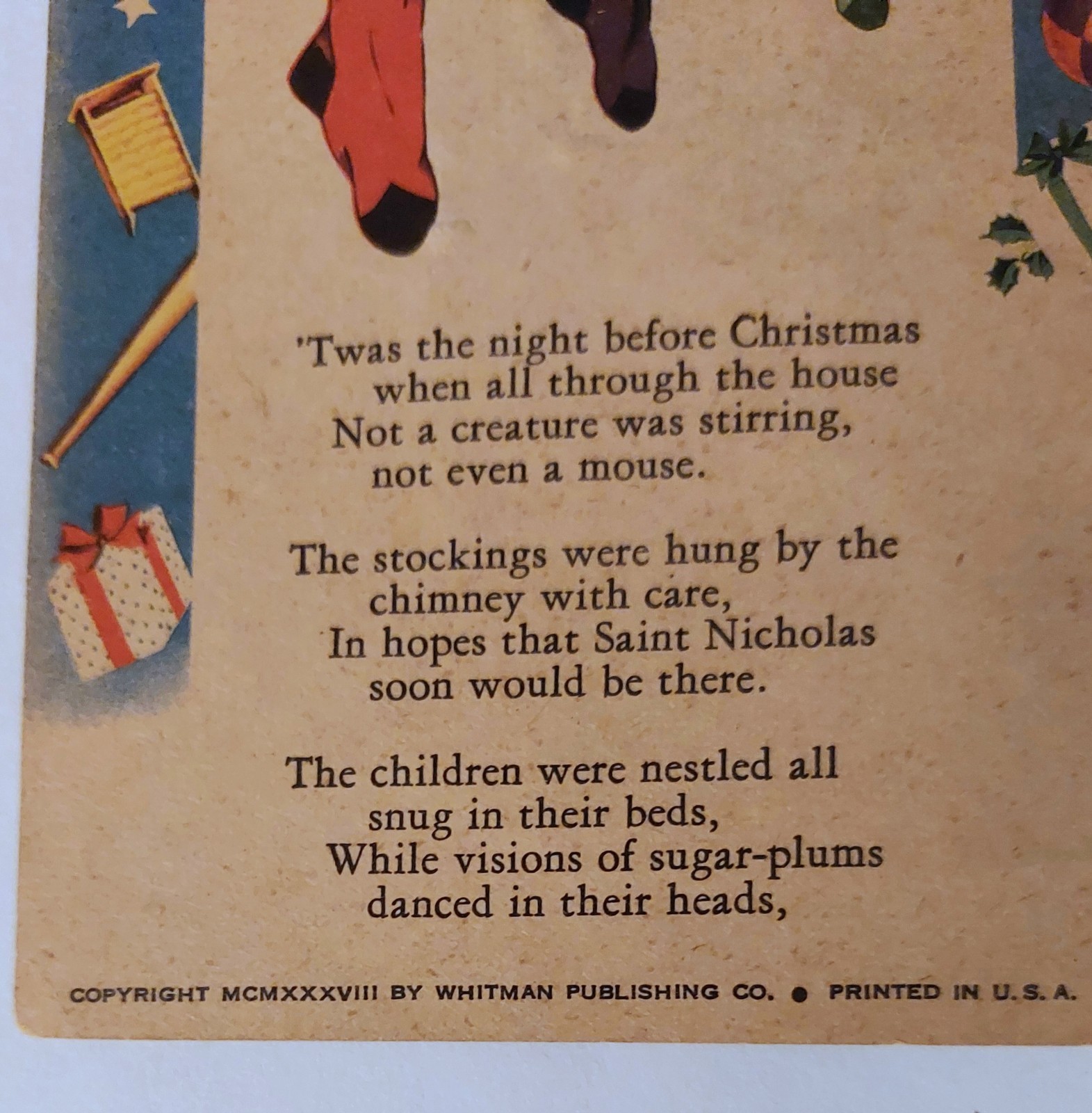 Vintage Whitman 1938 The Night Before Christmas Illustrated Elizabeth Tedder