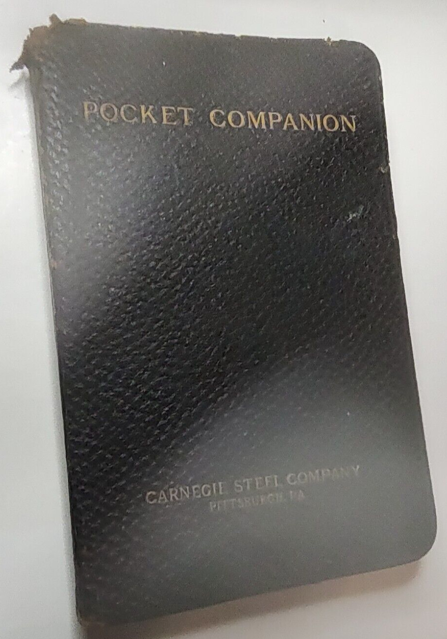 Carnegie Pocket Companion US Steel 19th Edition – Leather Cover 1917 Architects