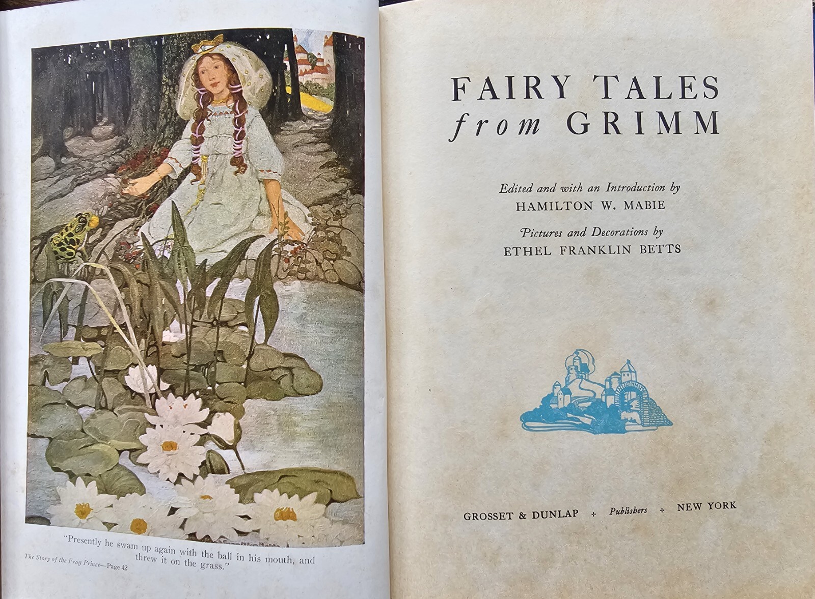 Fairy Tales From Grimm Hamilton Mabie. Illust by Ethel Franklin Betts Full COLOR