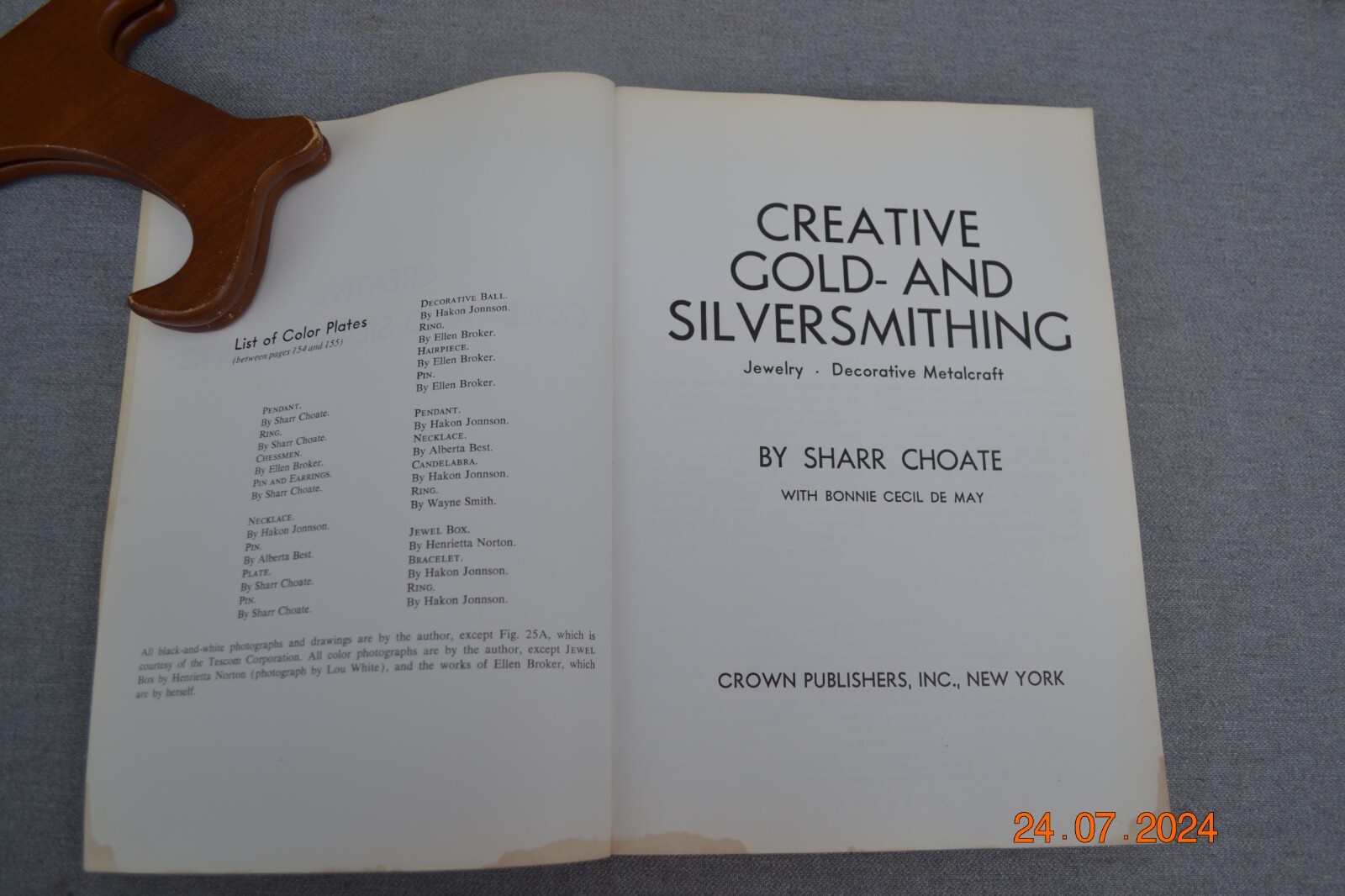 Creative Gold – and Silversmithing by Sharr Choate PB 1970