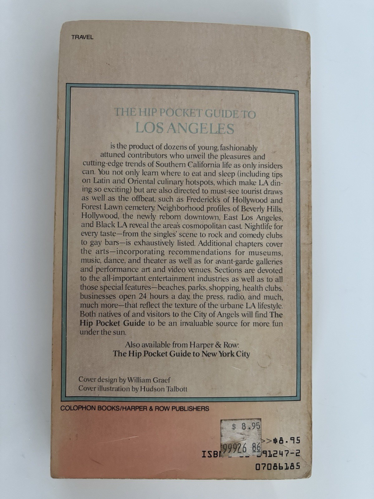 Hip Pocket Guide To Los Angeles, 1985, Vanessa Weeks Unique Vintage Paperback