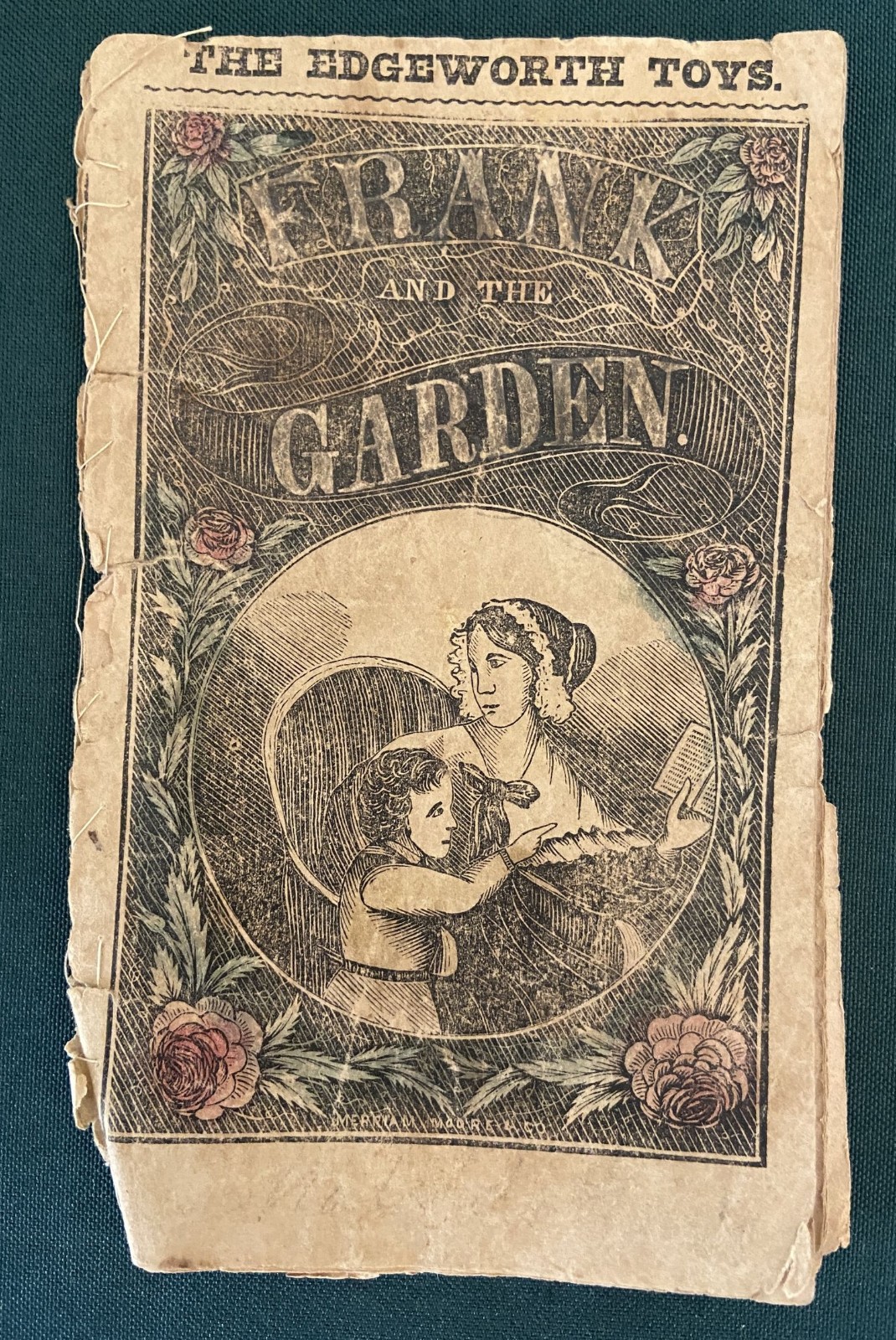 1851 Frank in the Garden Antique Edgeworth Toys Children’s Book Hand Colored