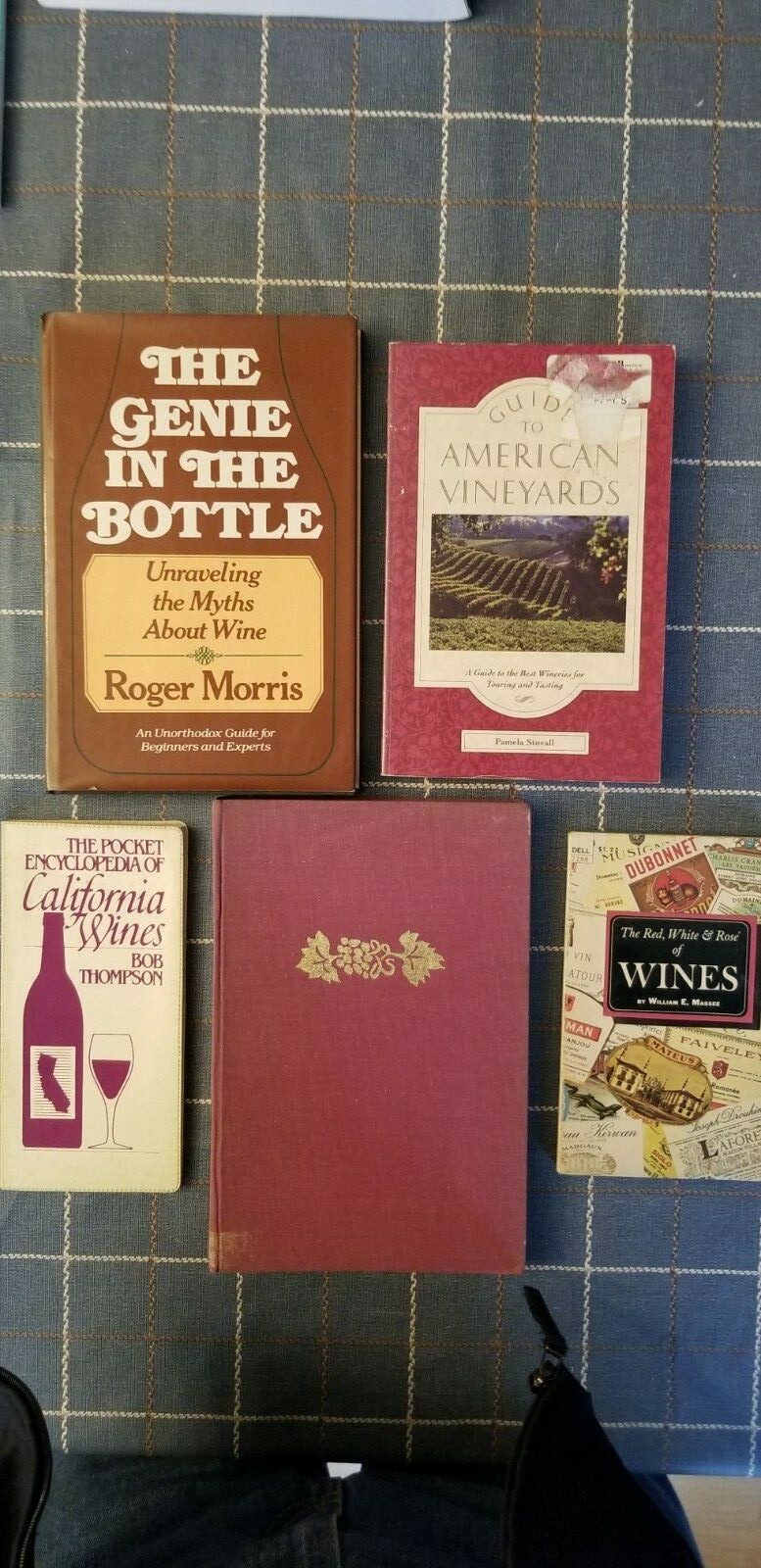 WINE GUIDES~~LOT OF 5 BOOKS – AMERICAN & CALIFORNIA WINES – MYTHS – VINEYARDS+!!