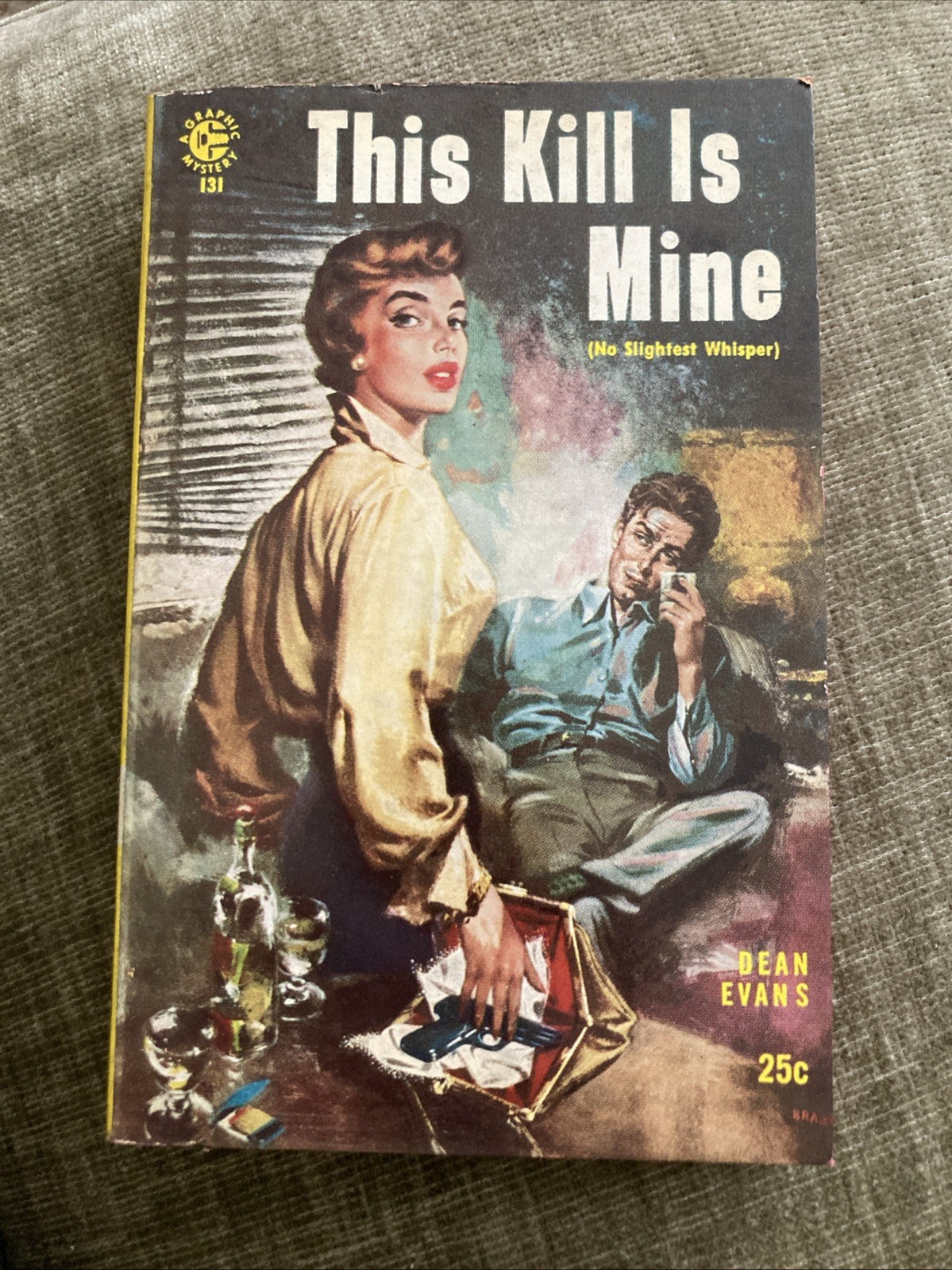 Crime Vintage Pb gga, This Kill Is Mine by Evans, Graphic Book 131, 1956, VG+