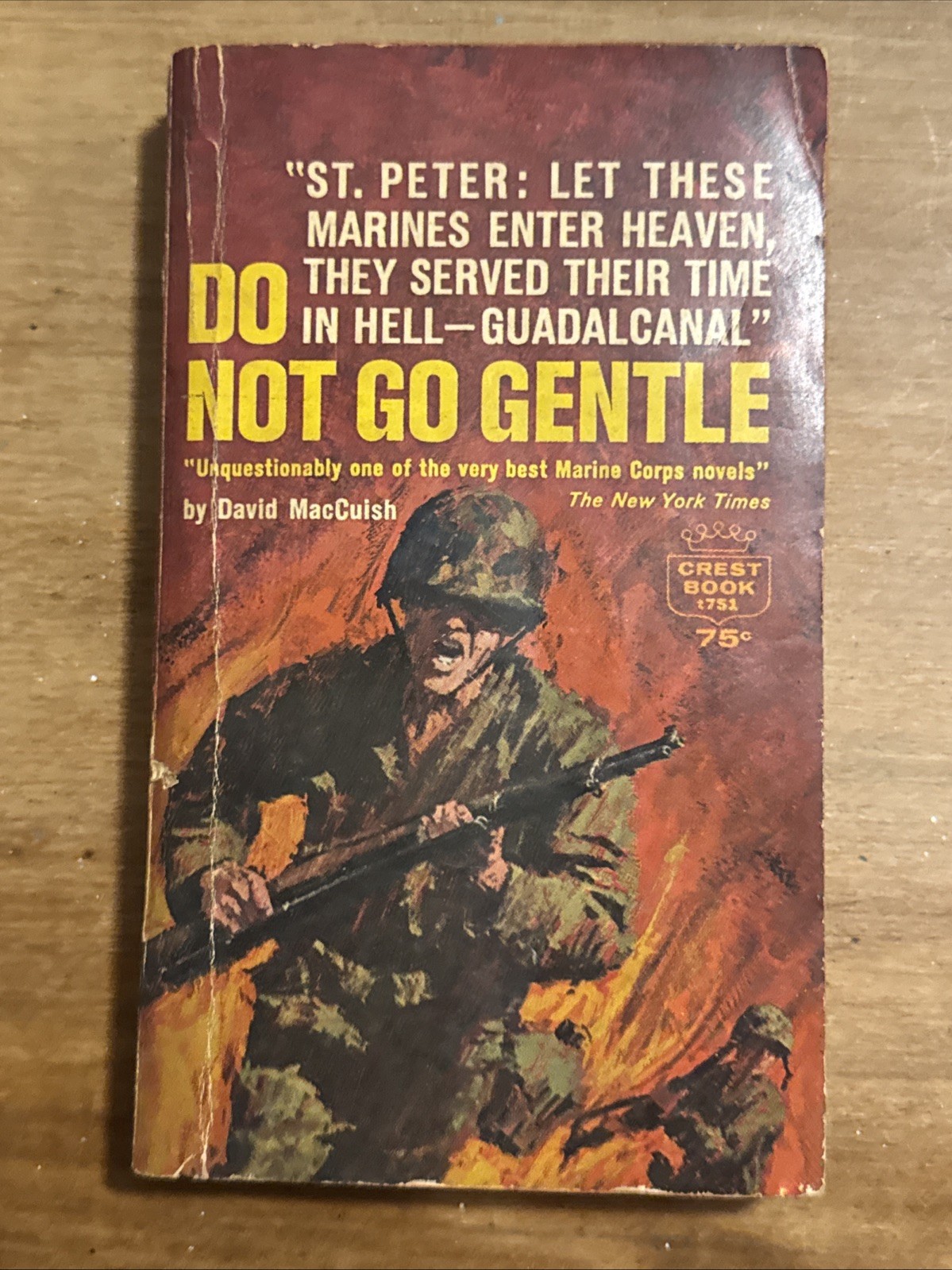 1960 „Do Not Go Gentle“ USMC Marine Corps Novel Guadalcanal WWII Fiction Marines
