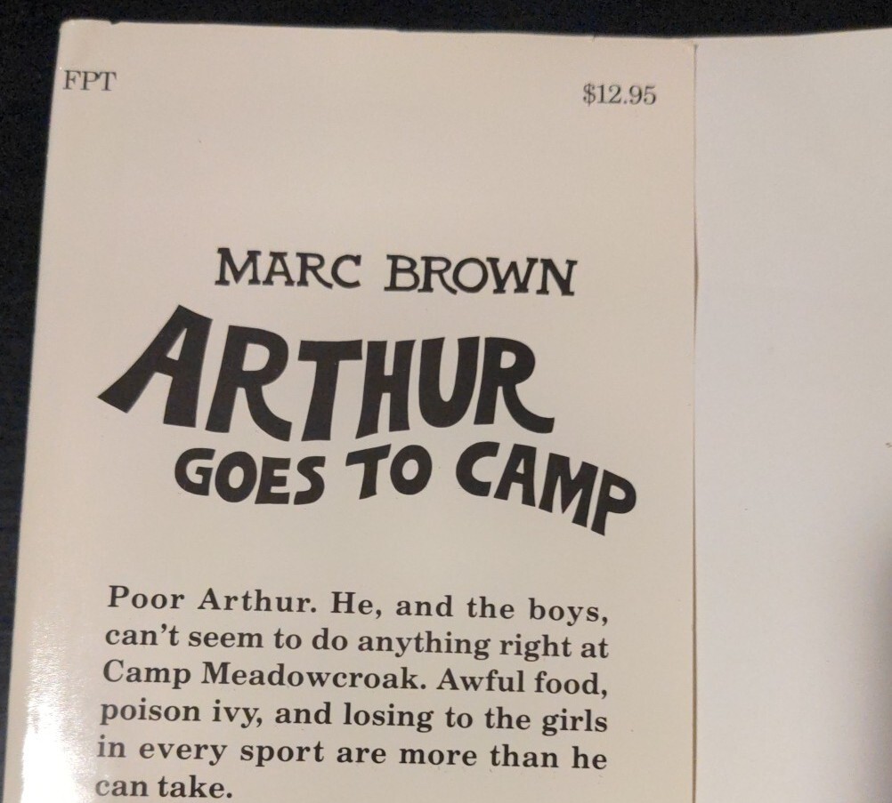 Arthur Goes To Camp Marc Brown 1982 1st Ed 2nd Printing Hardcover Dust Jacket