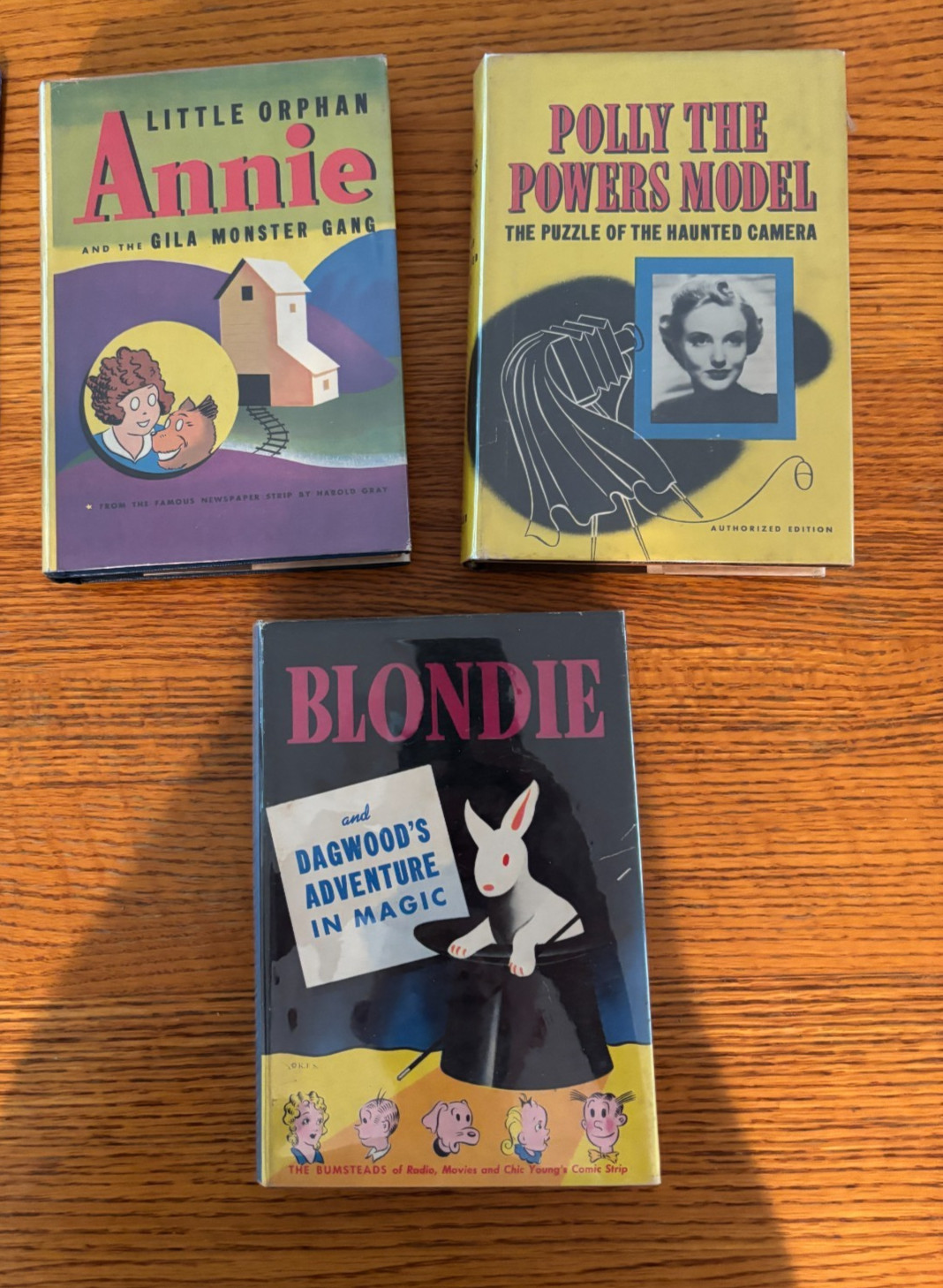 3 Whitman juveniles with DJs newspaper comic origins Blondie-Little Orphan Annie