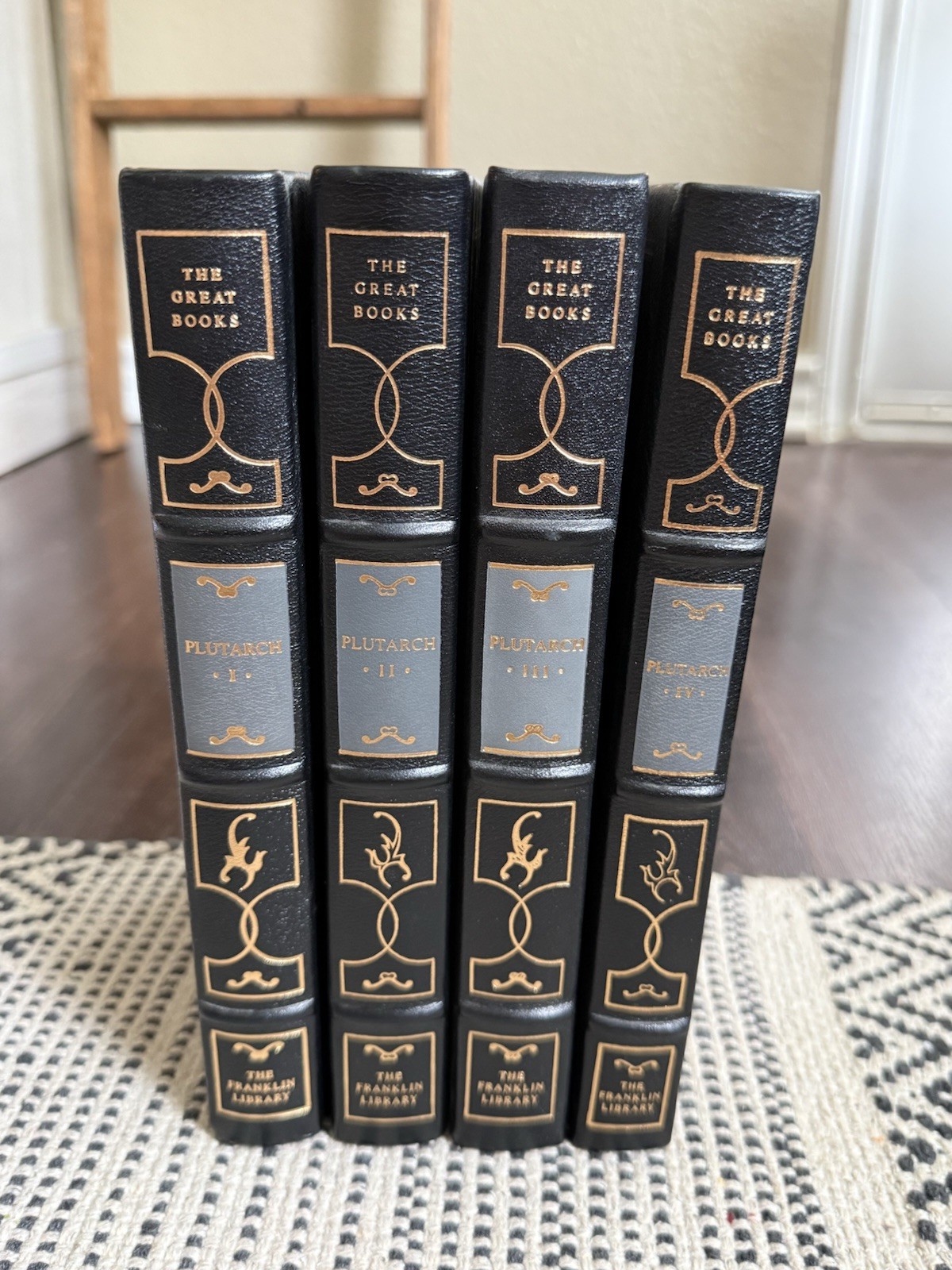 Franklin Library Plutarch Lives Grecians & Romans 4 vols 25th Anniversary