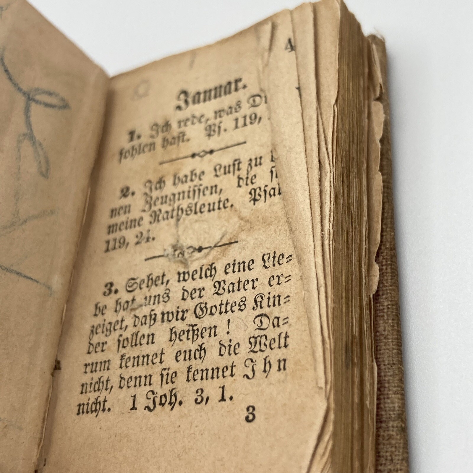 19thC Miniature Book German Language Devotional Inscribed Dated 1863