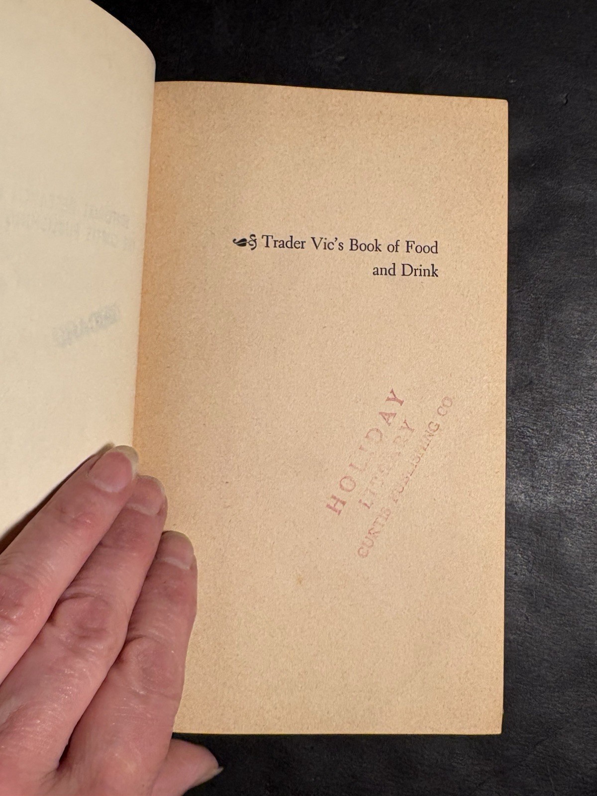TRADER VIC’S Book of Food & Drink Victor Bergeron 1946 1st Ed Tiki Cocktails