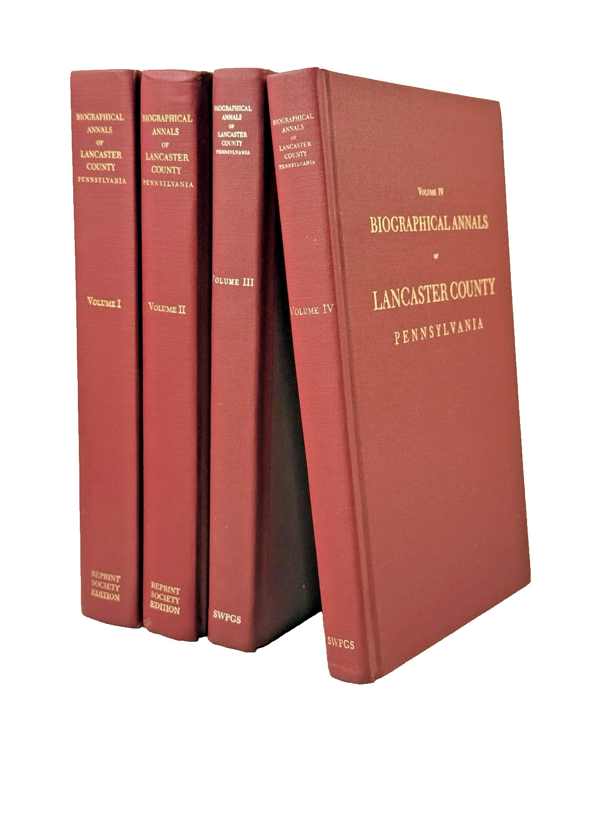 Biographical Annals Lancaster County Pennsylvania 4 Volume HC 1987 Genealogical