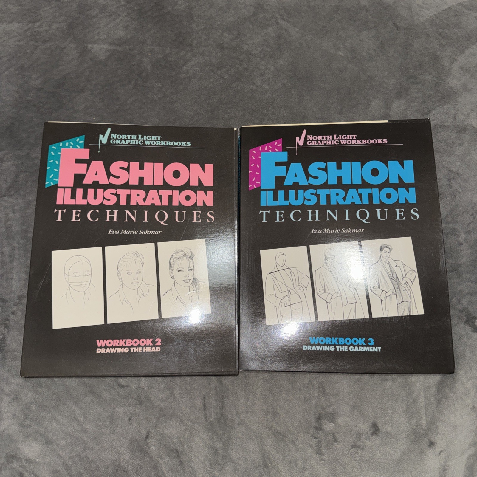 North Light Graphic Workbooks Fashion Illustration Techniques Eva Sakmar 2 Books