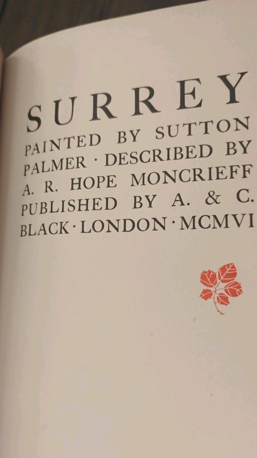 ? 1906 1st Ed. SURREY | A&C Black | DJ | 75 Plates | Near Fine | RARE