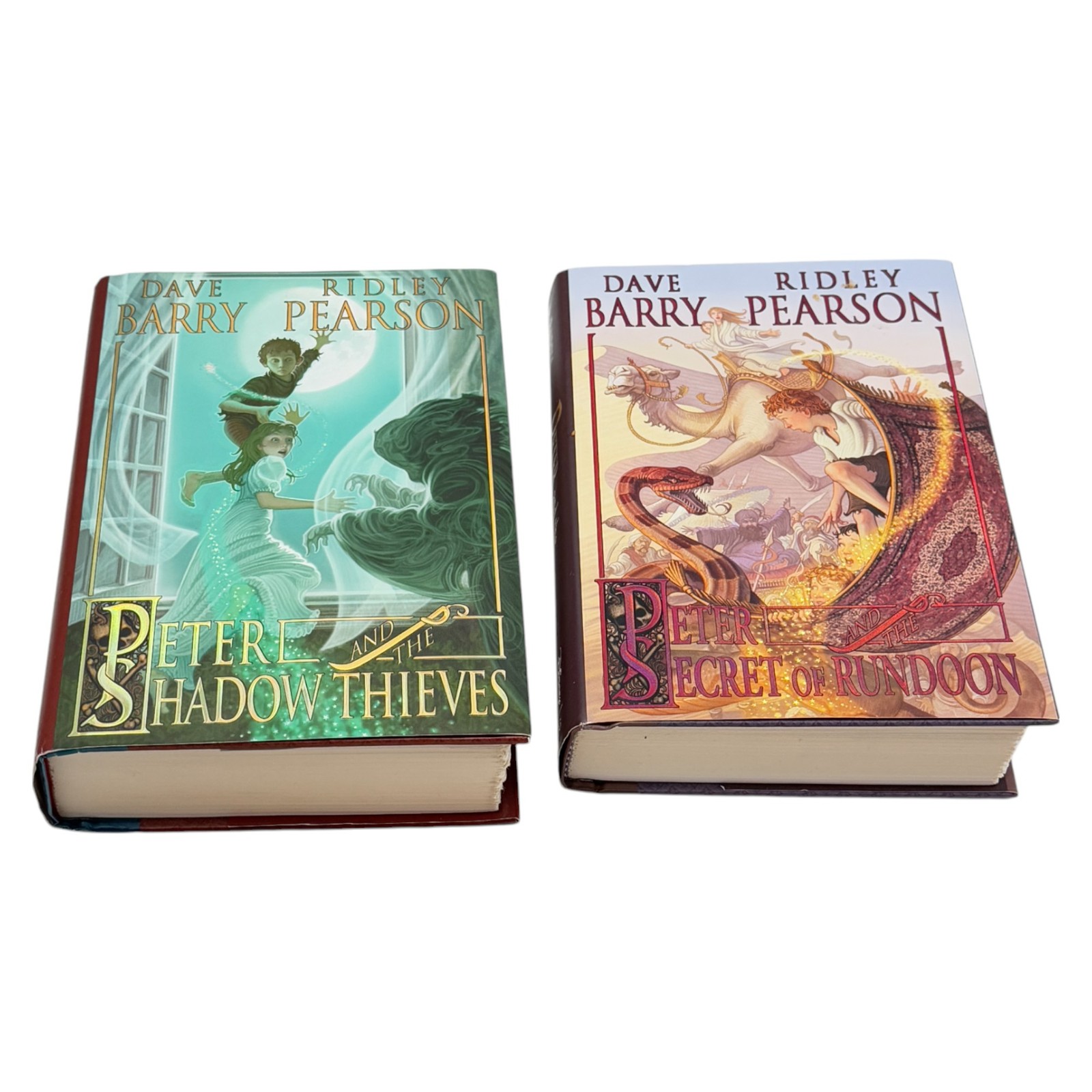 Peter Pan Lot 2 Dave Barry Ridley Rundoon Shadow Thieves Book HC DJ First Ed
