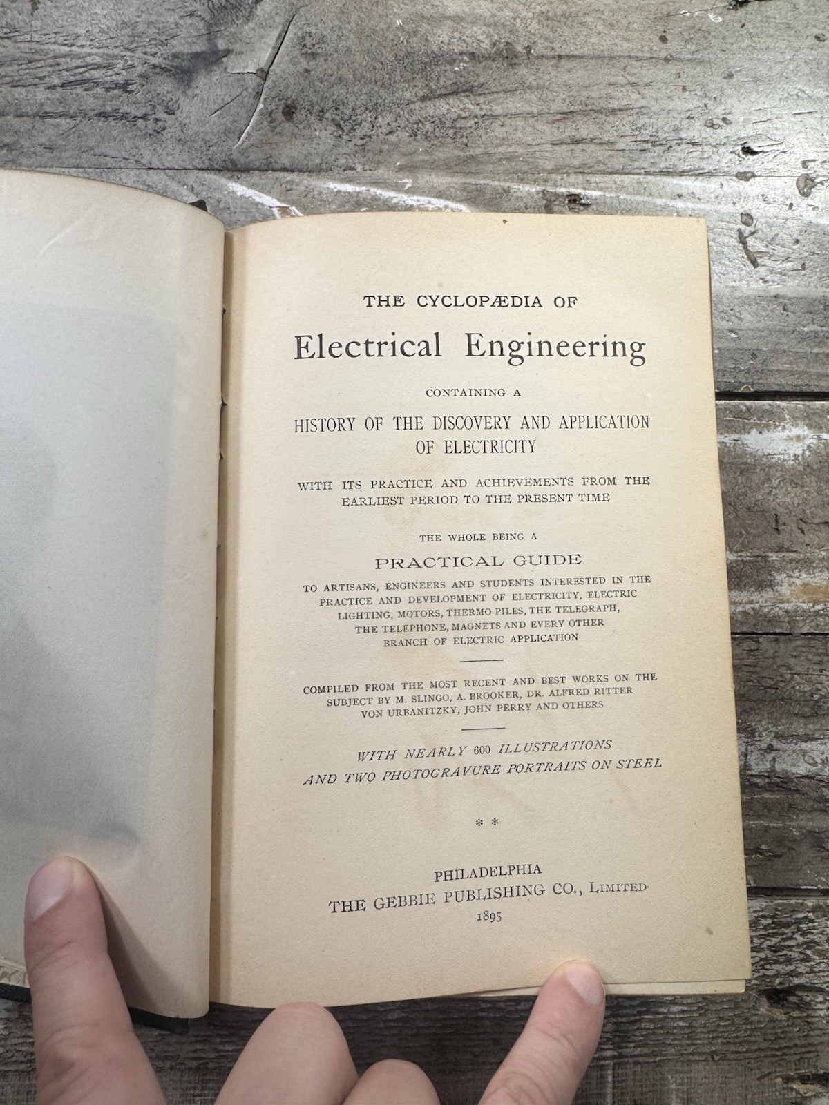 1895 Antique Engineering Book “The Cyclopedia of Electrical Engineering”