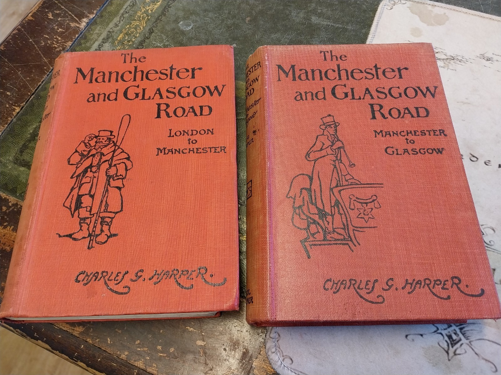 The Manchester & Glasgow Road 2nd Revised Ed. 1924 2x Volumes Charles G Harper