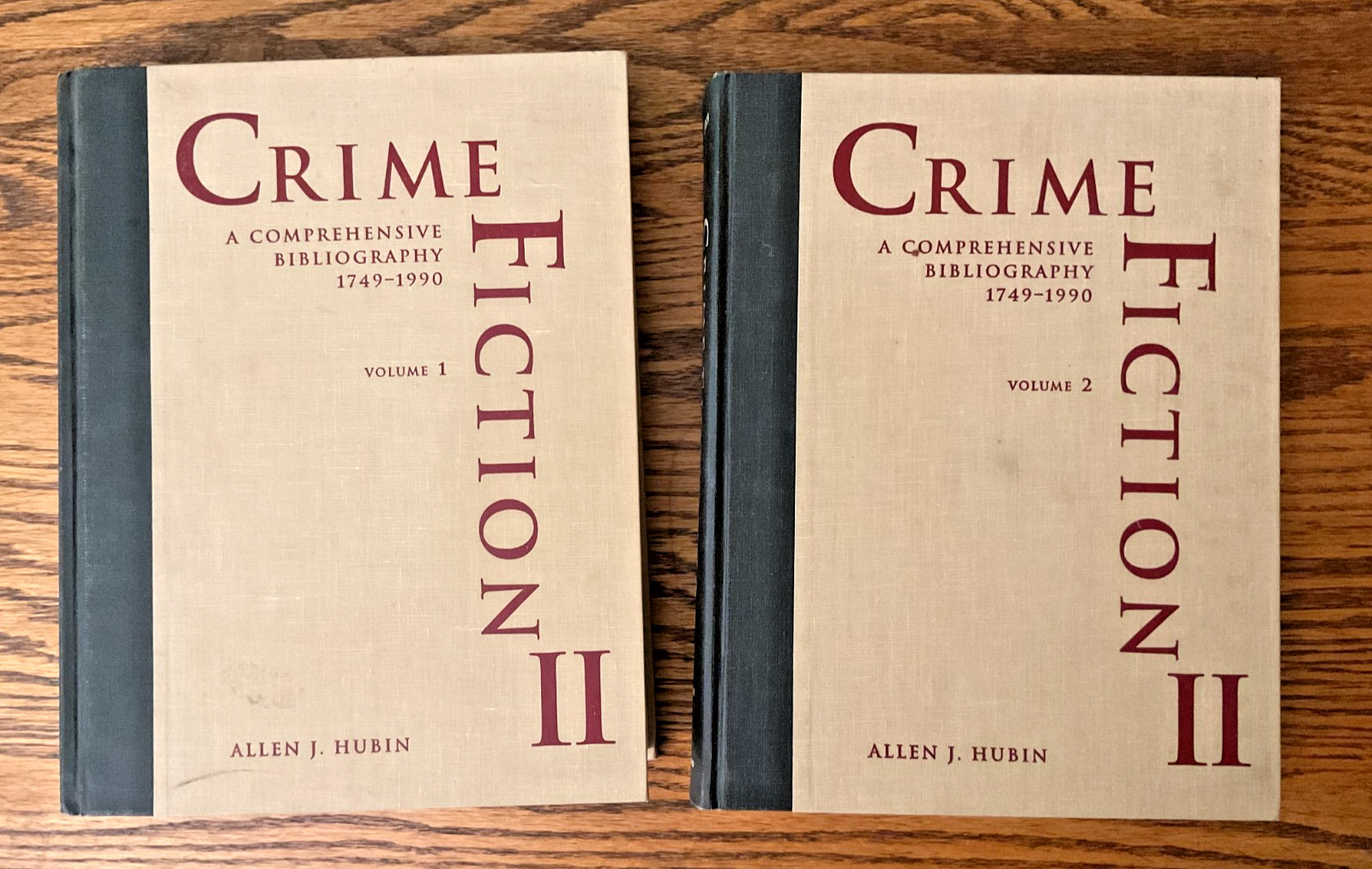Crime Fiction II A Comprehensive Bibliography 1749-1990 Vol. I & II Allen Hubin