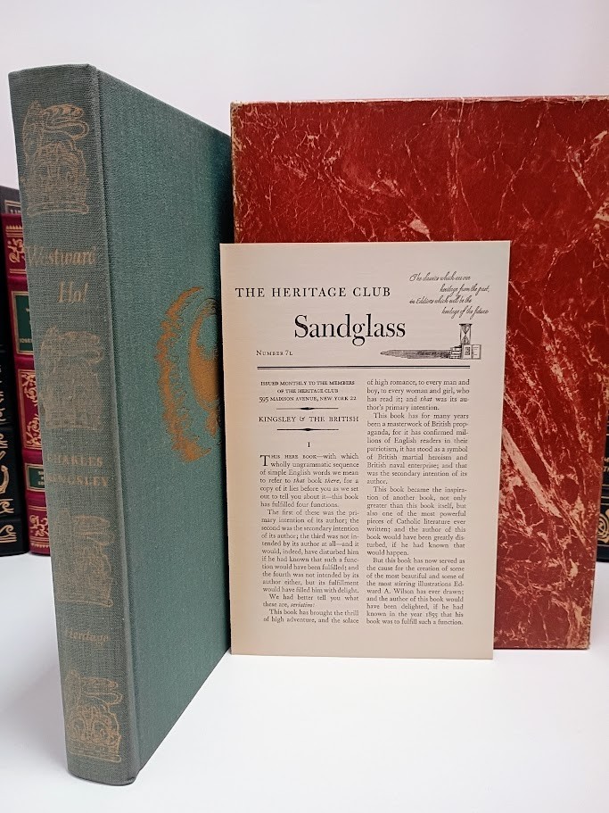 Westward Ho! Kingsley Heritage Press 1947 Edward Wilson Illustrated Slipcase HC