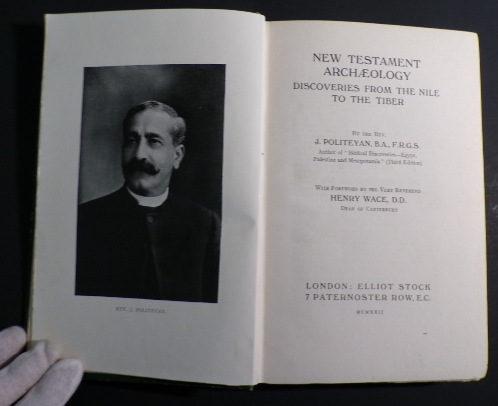 Rare 1922 1st ed New Testament Archeology Discoveries From the Nile to the Tiber