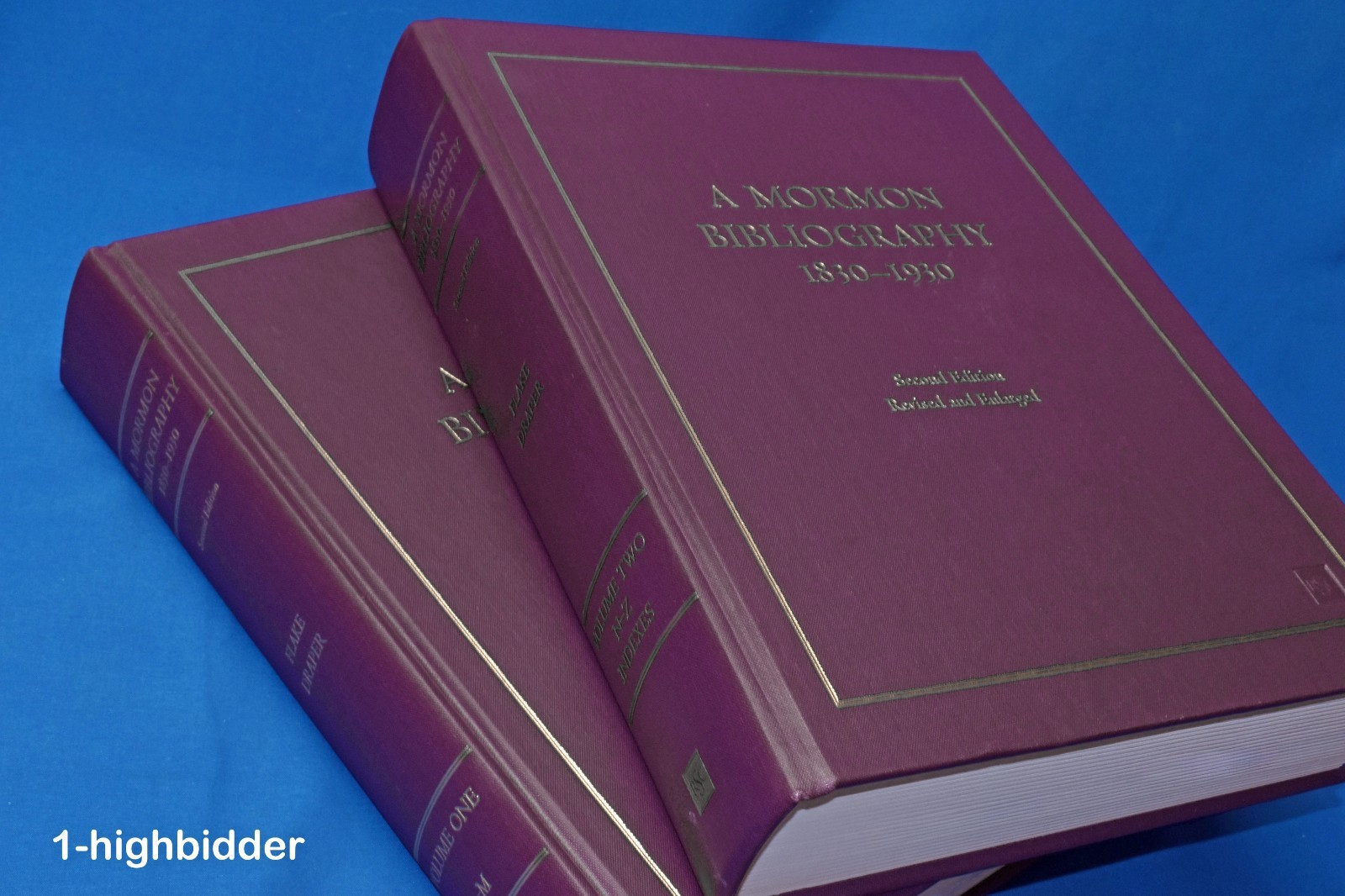 A Mormon Bibliography 1830-1930 Second Edition Revised And Enlarged Volume 1&2