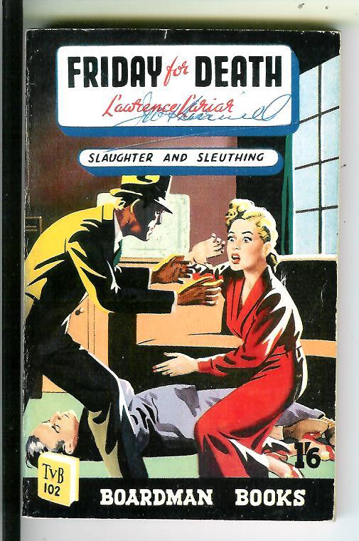 FRIDAY FOR DEATH by L. Lariar, British Boardman #102 crime gga pulp vintage pb