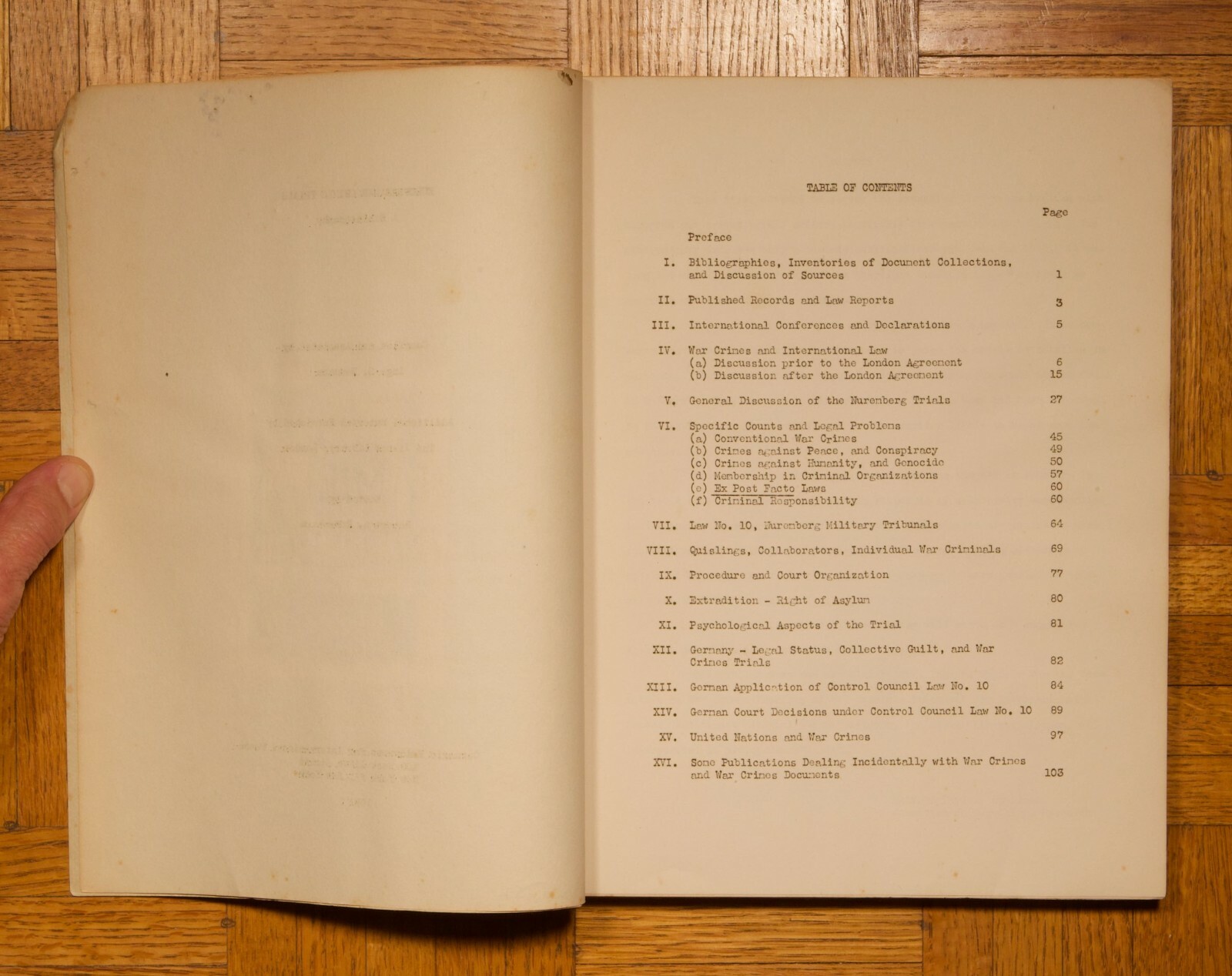1951 1st PB; A Bibliography of the European War Crimes Trials-Neumann